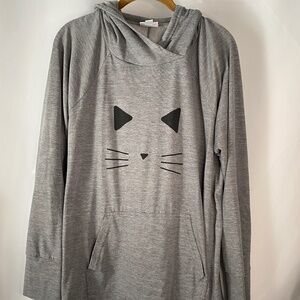 Lightweight Cat Hoodie, XL